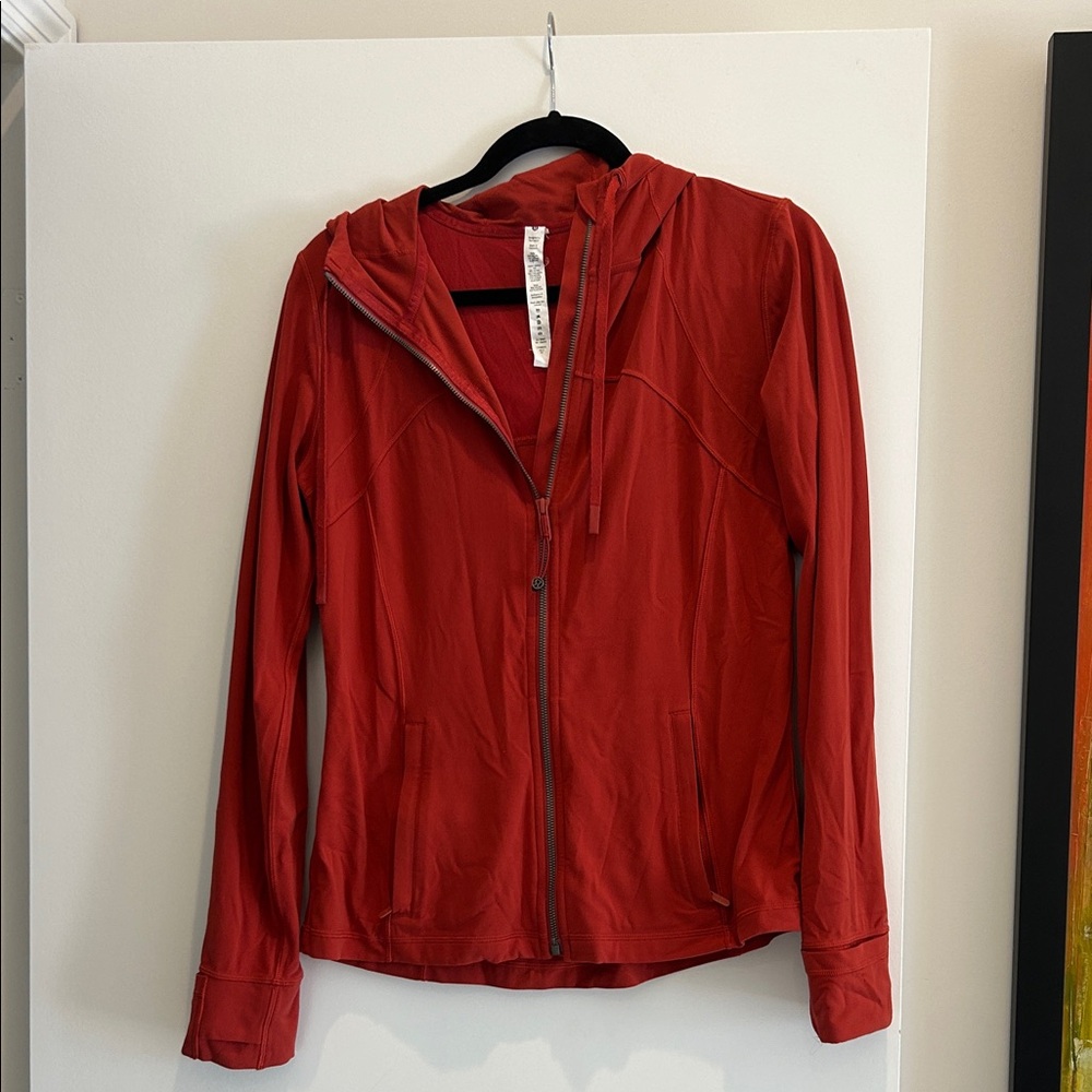 Lululemon Athletica Women's rust color hooded athletic wear Jacket